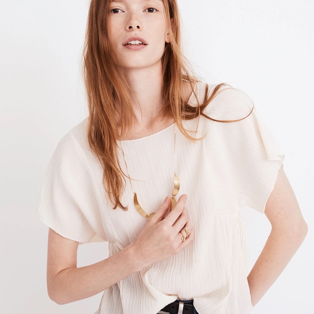 Madewell | Texture & Thread Micropleat Top